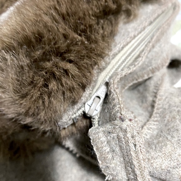 Vintage hooded wool coat - Picture 4 of 4